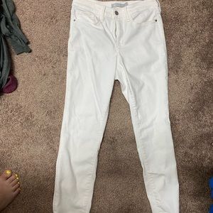 Athleta skinny white jeans